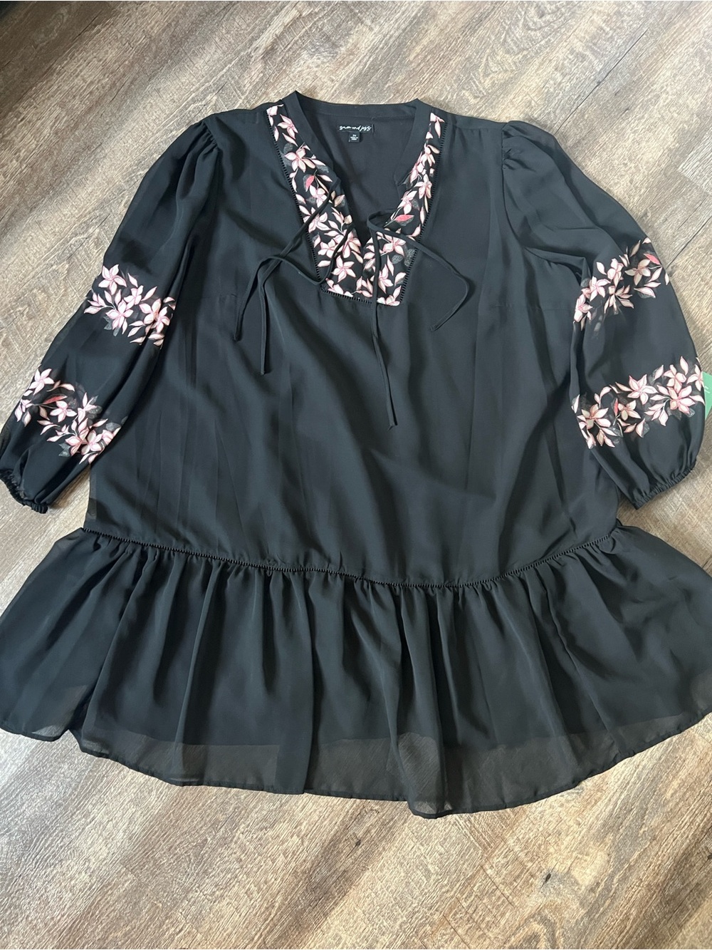 Sam And Jess Women's Plus 3/4 Sleeve Babydoll Dress- Size 2X - Picture 3 of 12